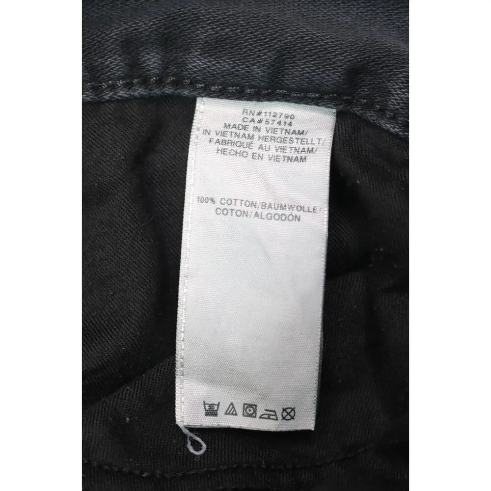 True Religion Straight Leg with Flaps Distressed Men's Jeans - 39W x 34L - Black